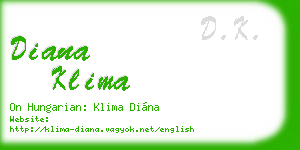 diana klima business card