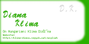 diana klima business card